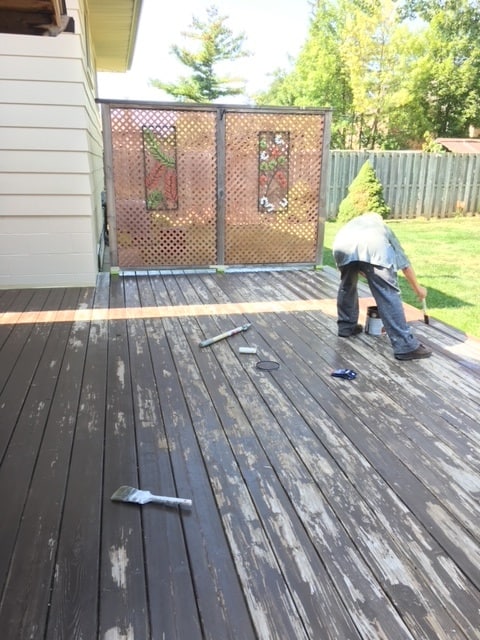 6 deck staining